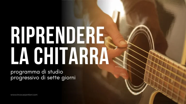 Riprendere la chitarra dopo una pausa